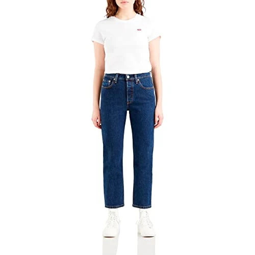 Limited-time offer: Levi's Women's 501 Crop Jeans, Salsa Stonewash, 28W / 28L from 95.30 GBP to 55.02 GBP (save 42%)