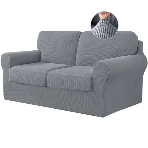 Offerta a tempo: BXFUL Copridivano con Schienali Separati E Cuscini Seduta, Copridivano Antiscivolo con Fascia Elastica, Proteggi Mobili Jacquard Elasticizzato (2 Seater(145-178cm),Grigio chiaro) - 0.00% da 54.99 € a 54.99 €