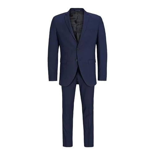 Jack & Jones JPRSOLARIS Traje Super Slim Fit Blazer y Pantalón Hombre, Azul Marino, 48
