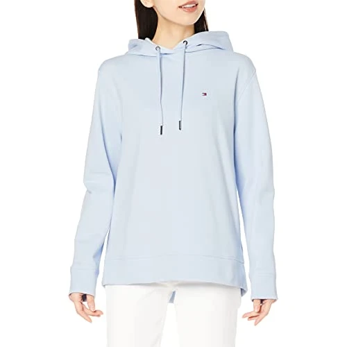 Tommy Hilfiger Pullover Hoody voor dames, Blauw (Breezy Blue), XXS