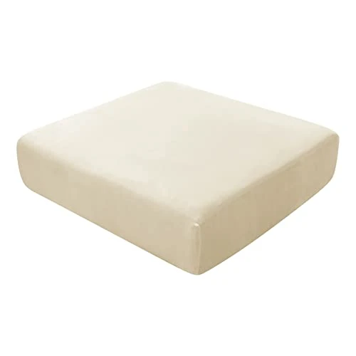 Zeitlich begrenztes Angebot: BXFUL Sofa-Sitzkissenbezüge, Sofakissen-Bezüge Stretch-Samt, Couchkissen-Bezüge Ersatz für individuelle Kissen mit elastischem Stoff (1-Sitzer,Beige) von 10.79 € auf 9.79 € (9% Rabatt)