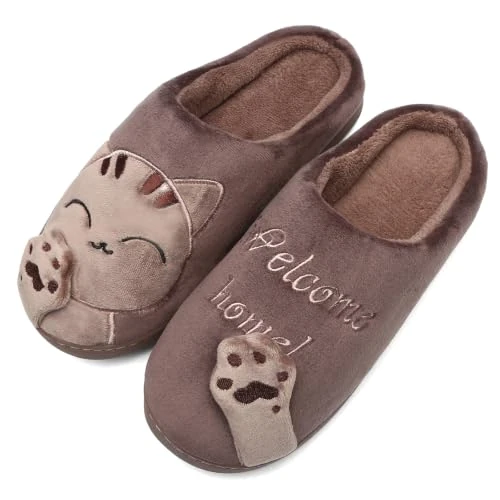 Offre limitée : Mishansha Chaud Chaussons Antidérapant Peluche Pantoufles Marron 44-45 EU | pour Homme Femme, Confortable, la Maison, Pantoufles d'hiver, Mousse à Mémoire de Forme, Légère, l'intérieur, à la Mode de 22.99 € à 16.99 € (26% de remise)