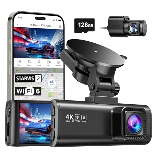 Offerta a tempo: REDTIGER Dash Cam 4K/2.5K Anteriore e Posteriore 4K/2,5K, Dashcam STARVIS 2 — 25% da 169,99 € a 127,99 €