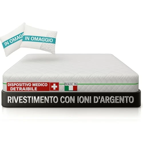 Offerta a tempo: Francegaglia - Materasso Matrimoniale Memory Foam 160x190 7 Zone Differenziate (Dispositivo Medico Certificato) Materassi Matrimoniali Made in Italy, Altezza Garantita 25 Centimetri con Tessuto Silver - 0.00% da 319.00 € a 319.00 €