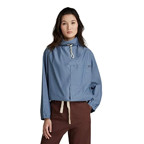 G-Star Femme Chemise Mock Neck, Bleu (lt cloud D19709-C894-0024), XS