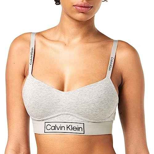 Limitiertes Angebot: Calvin Klein Damen BH Bralette Light Lined Gefüttert, Grau (Grey Heather), M von 42.90 EUR auf 26.62 EUR (Spare 38%)