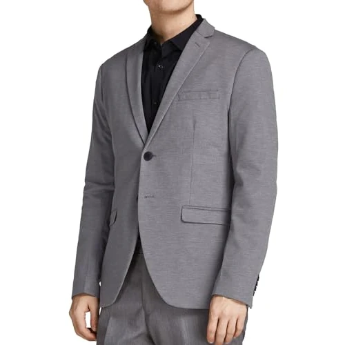 Offre limitée : JACK & JONES Male Blazer Simple Boutonnage Super Slim Fit, Gris Clair chiné, 54 de 79.99 € à 69.90 € (13% de remise)
