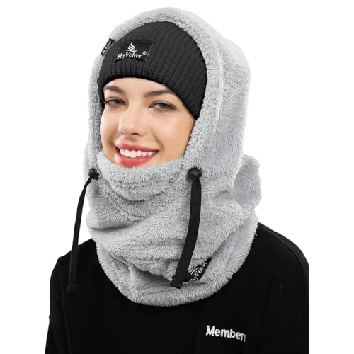 Zeitlich begrenztes Angebot: Shy Velvet Plüsch Sturmhaube Mütze Winter Thermo Skimaske Wolle Balaclava für Radfahren, Snowboarden, Skifahren, Motorradfahren Winddicht Gesichtshaube für Herren/Damen von 15.99 € auf 14.99 € (6% Rabatt)