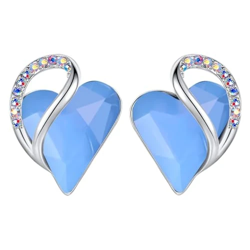 Zeitlich begrenztes Angebot: Leafael Muttertag Ohrringe Damen, Infinity Liebe Herz Geburtsstein-Kristall Ohrstecker mit Kristallen, silberfarben, nickelfrei & hautfreundlich, allergiefrei, mit Geschenkbox von 42.99 € auf 42.99 € (0.00% Rabatt)