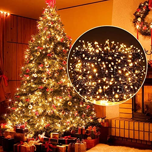 Limitiertes Angebot: ELKTRY 2000 LED Lichterkette Außen 50m 8 Modi Weihnachtsbeleuchtung innen mit stecker, Warmweiß IP44 Wasserdicht Cluster Lichterkette Weihnachten für Weihnachtsbaum Kinderzimmer Garten Balkon von 56.99 EUR auf 47.99 EUR (Spare 16%)