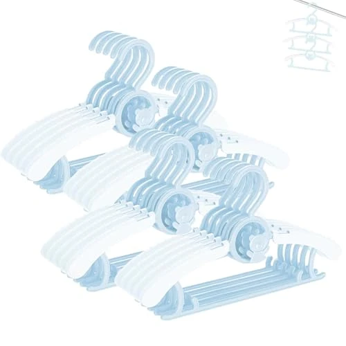 Oferta limitada: HGYZE Perchas Antideslizantes para bebé, 29-37 cm, Perchas Extensibles para Ropa Infantil, con Soporte para Pantalones, plástico y apilable, Ideal para Ropa Infantil, 20 Unidades de 40.29 € a 40.29 € (ahorro 0.00%)