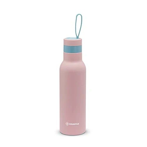 Osama S.p.A. OW 04257810 Antibacterial Water Bottle, Stainless Steel 304: Inner Wall, Pink, 500 ml