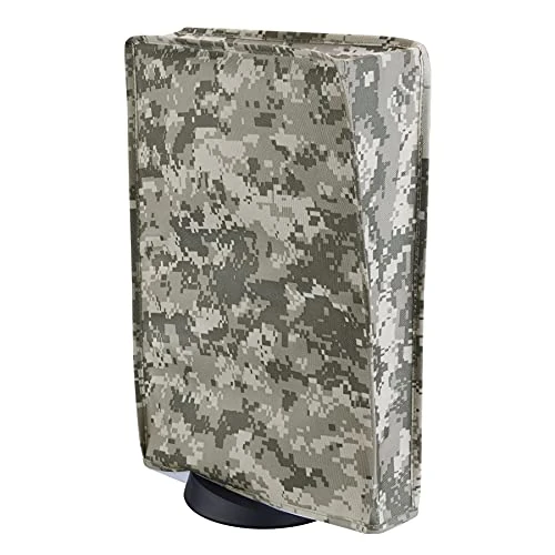 Offerta a tempo: PlayVital Cover per ps5 Console, Copertura Antipolvere Impermeabile Verticale in Nylon per ps5 Standard Console Disc&Digital Edition (Non per Slim/Pro),Mimetica Digitale - 0.00% da 13.55 € a 13.55 €