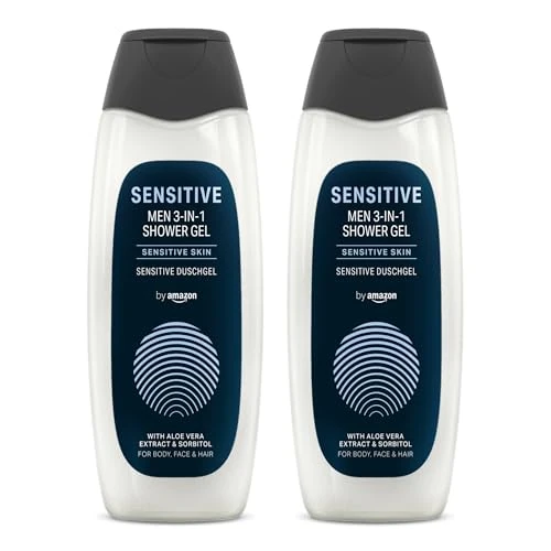 Offre limitee: by Amazon Men Gel Douche 3 en 1 Sensitive, 2 x 500ml de 7.00 EUR a 7.00 EUR (economie 0%)