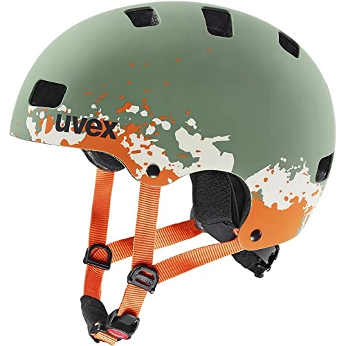 uvex kid 3 cc - wytrzymały kask rowerowy dla dzieci - indywidualna regulacja wielkości - udoskonalona wentylacja - moss green - sand matt - 55-58 cm