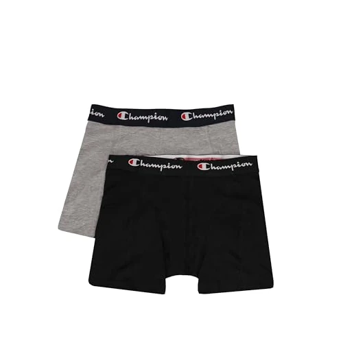 Champion Core x4 Boxeur ajusté, Gris Chiné, L (Lot de 4) Homme