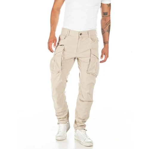 Beperkte aanbieding: Replay Heren cargobroek Joe Comfort-Fit van comfort katoen, Desert 015, 29W / 30L van 54.49 EUR naar 54.49 EUR (besparing 0%)