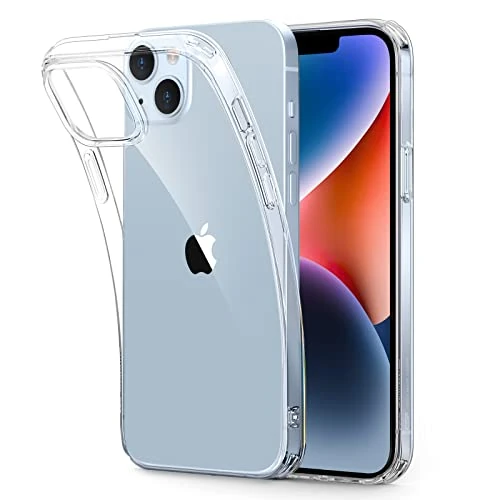 Offerta a tempo: ESR Cover per iPhone 14 e iPhone 13, Custodia in TPU 6,1 Pollici, Antiurto e Sottile in Silicone, Resistente all'ingiallimento, Serie Project Zero, Trasparente - 5% da 8.99 € a 8.54 €