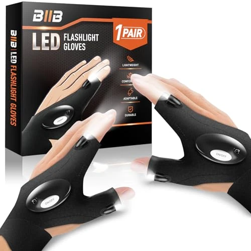 Offre limitee: BIIB Idee Cadeau Homme, Gadget Insolite Utile Gants LED Lumineux, Cadeau Saint Valentin pour Homme, Cadeau Homme Original, Cadeau Papa, Cadeau Fete des Peres, Cadeau Anniversaire Homme Femme de 13.99 EUR a 11.96 EUR (economie 15%)