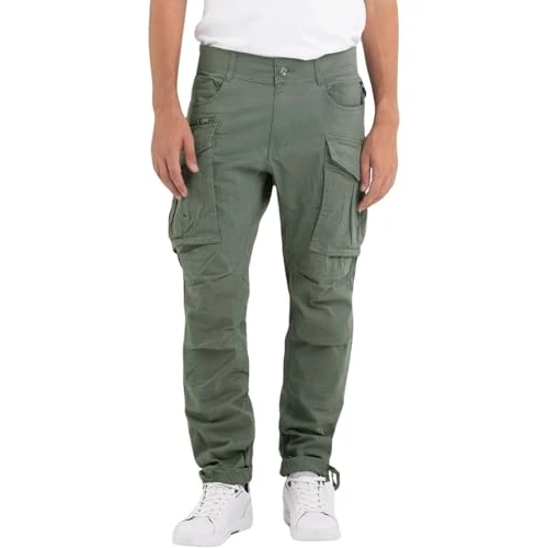 Tijdelijke aanbieding: Replay Heren cargobroek Joe Comfort-Fit van comfort katoen, Aviator Green 703, 29W / 30L van 99.00 € naar 69.26 € (30% korting)
