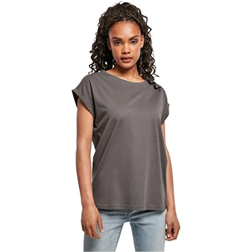 Zeitlich begrenztes Angebot: Urban Classics Damen T-Shirt Ladies Extended Shoulder Tee, T-Shirt mit überschnittenen Schultern, aus Baumwolle, erhältlich in vielen Farben, Darkshadow, S von 9.90 € auf 9.90 € (0.00% Rabatt)