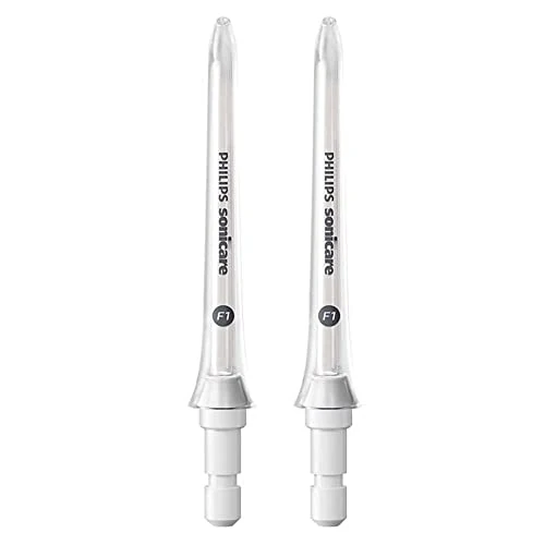 Zeitlich begrenztes Angebot: Philips Sonicare Standarddüse F1 für Mundduschen HX3042/00, Doppelpack; Mundwasser Flosser für die Verwendung mit dem kabellosen Philips Sonicare Power Flosser Weiß von 27.99 € auf 19.98 € (29% Rabatt)