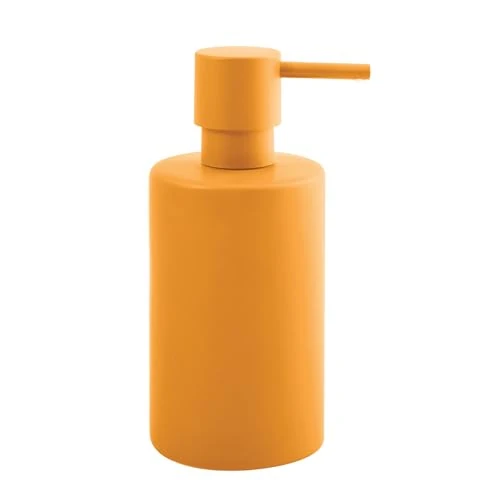 Tijdelijke aanbieding: Spirella Zeepdispenser met roestvrijstalen pomp, vloeibare zeepdispenser, porselein, 300 ml, duurzaam en robuust, mat geel van 20.73 € naar 20.73 € (0.00% korting)