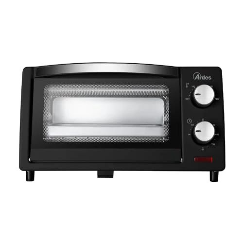 ARDES | AR6211B Electric oven capacity 10 liters with interior light adjustable thermostat and timer with double glazing automatic shut-off - With accessories