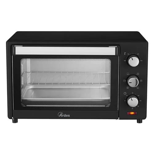 Ardes AR6238B Gusttavo Dark 38L Electric Oven with Recirculating Air, 6 Cooking Functions, Includes Accessories, Black, 1600 W - 38 Litres