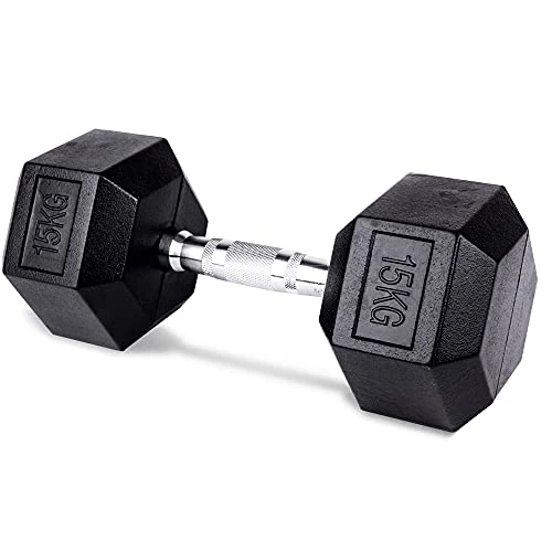 Oferta limitada: unycos - Mancuerna Hexagonal de Caucho, 15 kg de 65.90 € a 55.70 € (ahorro 15.48%)