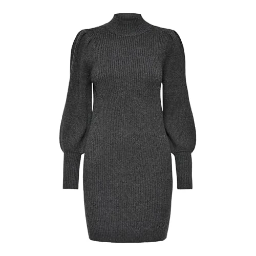 Offerta a tempo: Only Abito Lungo da Donna ONLKATIA, Grigio Scuro mélange, S - 42% da 39.99 € a 23.30 €
