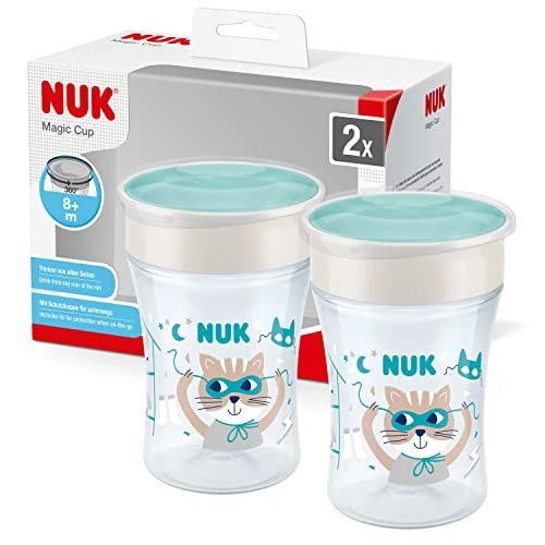 Offerta a tempo: NUK 10255634 Magic Cup bicchiere antigoccia | Bordo anti-rovesciamento a 360° | 8+ — 30% da 20,99 € a 14,69 €