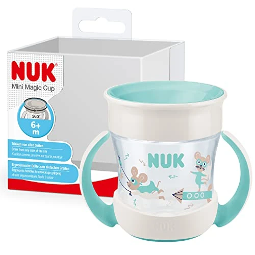 Offerta a tempo: NUK Mini Magic Cup bicchiere antigoccia | Bordo 360° anti-rovesciamento | 6+ mesi — 23% da 12,40 € a 9,54 €