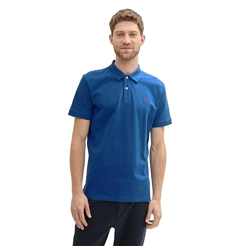 Beperkte aanbieding: TOM TAILOR Mannen Basic Piqué poloshirt 1027713, 11132 - Advanced Blue, XXL van 19.99 EUR naar 17.90 EUR (besparing 10%)