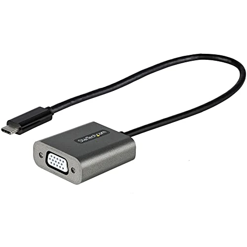 Limited offer: StarTech.com USB C to VGA Adapter - 1080p USB Type C to VGA Display/Monitor Video Converter, USB-C Dongle, Thunderbolt 3 Compatible - 12" Long Attached Cable - Upgraded Version of CDP2VGA (CDP2VGAEC) from 12.99 EUR to 12.99 EUR (save 0%)