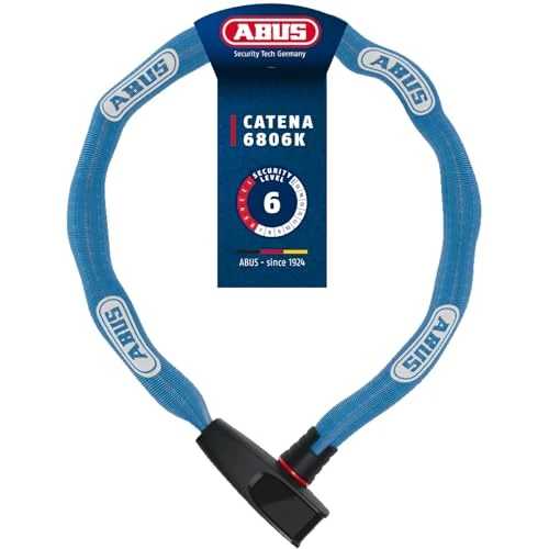 Offerta a tempo: ABUS Lucchetto a catena Catena 6806K - Lucchetto per bicicletta leggero in acciaio temprato con tubo in tessuto alla moda - Catena quadrata con livello di sicurezza 6 - 25% da 39.95 € a 29.95 €