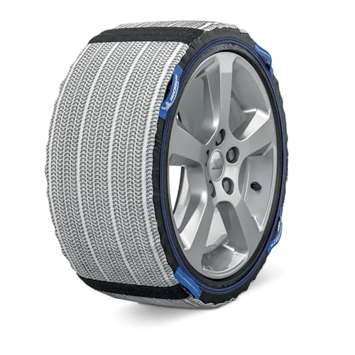 MICHELIN Calze da Neve SOS Grip Evolution SOS 2 - Omologate Italia Tessili Riutilizzabili - Montaggio Rapido 30 Secondi - Alternative Catene Auto