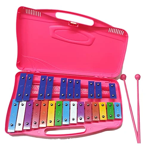 Offerta a tempo: Alysée-Metallofono con 25 Piastre Cromatiche, Astuccio con Maniglia e Mallets Inclusi, Strumenti Musicali a Percussione, Metallofono Scuola Media con 25 Tasti Compatto Facile da Trasportare, Xilofono - 27% da 34.00 € a 24.90 €