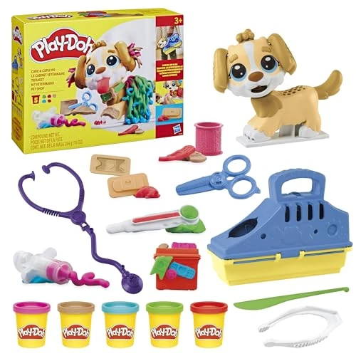 Limited-time offer: Play-Doh Care n Carry Vet Playset with Toy Dog, Carrier, 10 Tools, 5 Colours, Multicolor from 18.08 £ to 16.02 £ (save 11%)