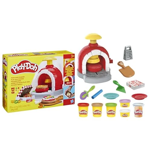 Offerta a tempo: Play-Doh Kitchen Creations - La Pizzeria, Set di Plastilina Creativa per la Pizza con 6 Vasetti di Pasta modellabile e 8 Accessori, per Bambini e Bambine dai 3 Anni in su - 11% da 26.99 € a 23.90 €