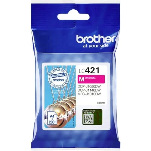 Offerta a tempo: Brother LC421M Cartuccia Inkjet Originale, Capacità standard, fino a 200 pagine, per Stampanti DCPJ1050W / MFCJ1010DW, Magenta - 0.00% da 11.18 € a 11.18 €