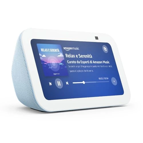 Offre limitée : Echo Show 5 (Nouvelle génération) | Écran tactile connecté compact avec Alexa pour le contrôle de votre maison connectée et bien plus | Bleu-gris de 109.99 EUR à 59.90 EUR (remise 46%)
