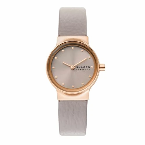 Limited-time offer: Skagen Watch for Women Freja Lille, Two Hand movement, 26mm Rose Gold Recycled Stainless Steel (At Least 50%) case with a Eco Leather strap, SKW3005 from 99.99 £ to 38.30 £ (save 62%)