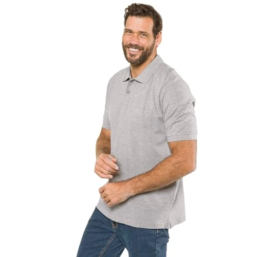 JP 1880 Polo, básico, Media Manga, piqué, Mezcla Gris XL 702560123-XL