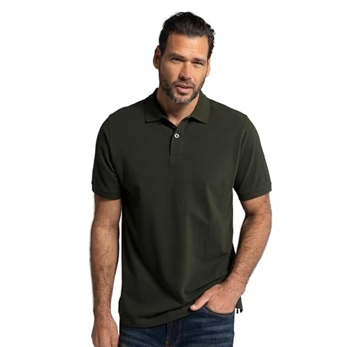 Tijdelijke aanbieding: JP 1880 Poloshirt voor heren, bovendeel, knoopsluiting, hemdkraag, piqué polohemd, Donker olijf, 3XL van 22.99 € naar 22.99 € (0.00% korting)