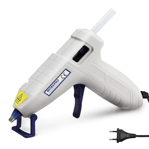 Offerta a tempo: WORKPRO Mini Pistola Colla a Caldo 10W, Pistola per Colla a Caldo con 20 Stick di Colla 7x100mm, Ottimo per Fai-da-te, Artigianato e Riparazioni Rapide - 43% da 14.12 € a 7.99 €