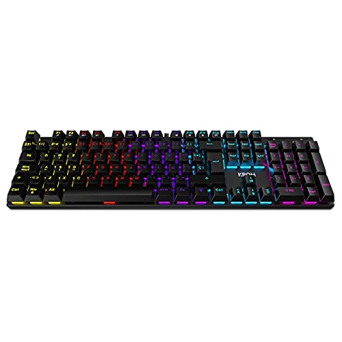 Offerta a tempo: KROM KASIC - Tastiera da gioco numerica meccanica RGB Rainbow, modalità di gioco, scambia WASD e tasti di direzione, Windows Vista, Windows 7/8/10, USB, layout spagnolo, nero - 67% da 26.00 € a 8.65 €