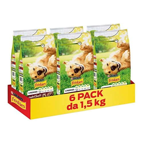 Offerta a tempo: Purina Friskies - Cibo per Cani - 6 Confezioni x 1,5Kg (9Kg.) — 50% da 47,75 € a 23,94 €