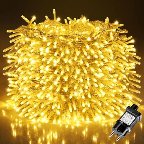 Offre limitee: LEDYA Lichterkette Aussen, 30M 300 LED Lichterkette Strom Warmweiß mit 8 Modi und Speicherfunktion, Wasserdichte IP44 für Balkon, Garten, Geländer, Weihnachten, Innen, Außen Dekoration de 27.30 EUR a 27.30 EUR (economie 0%)