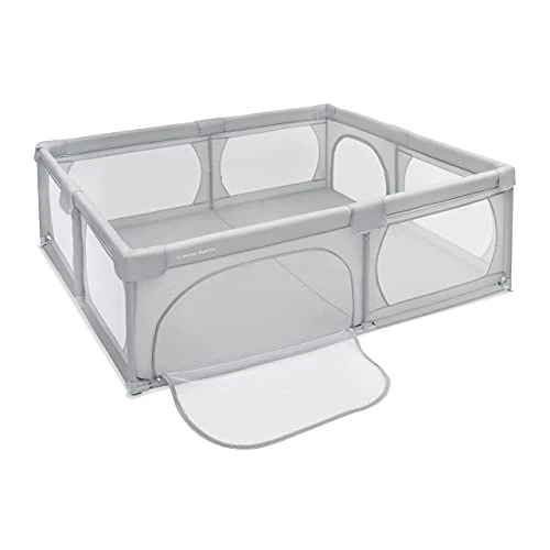 Offerta a tempo: Moby-System Box Bambini Pieghevole 200x160 cm in Rete, Recinto per Bambini in PVC 210D, Telaio in Tubi Acciaio 25 mm, 4 Ventose Antiscivolo, Ingresso con Cerniera, Borsa Trasporto, Grigio - 0.00% da 80.17 € a 80.17 €